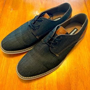 Madden M-Dynamo Denim Navy Blue Oxford Derby shoes